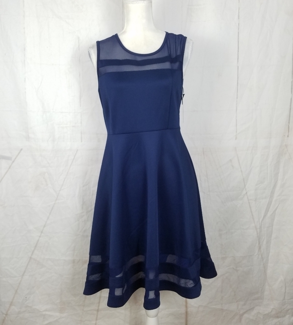 Lulus blue fit &flare dress - Picture 3 of 12